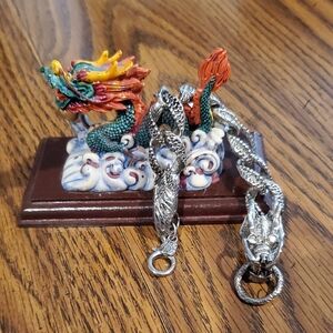 Sterling Silver 925 Dragon Chain Bracelet